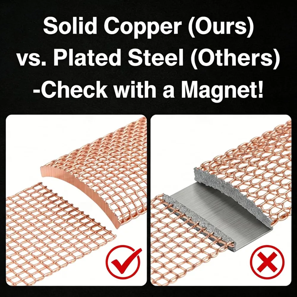 MAISHI Pure Copper Mesh, 40 Mesh, 8.2 x 23.6 in - view 4